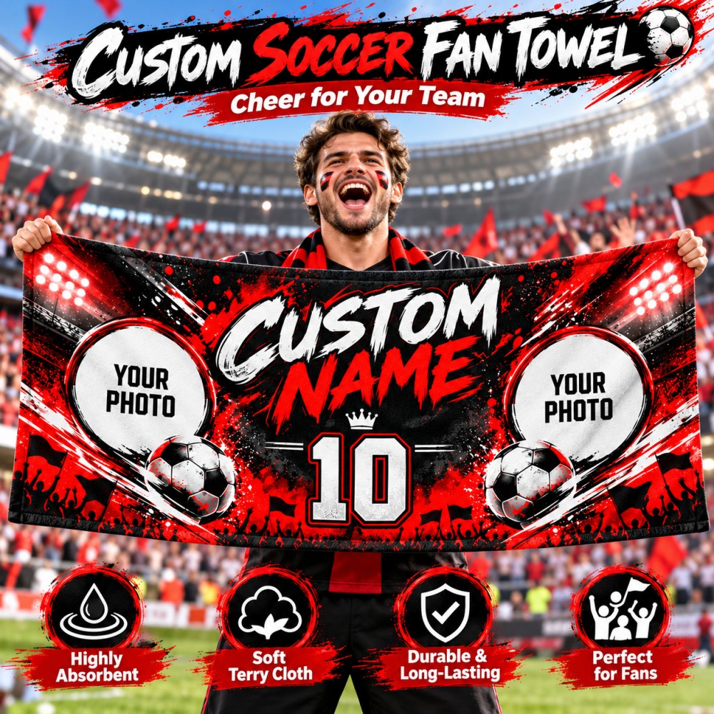 1PCS Custom Soccer Fan Towel P - Party Games Name review and price