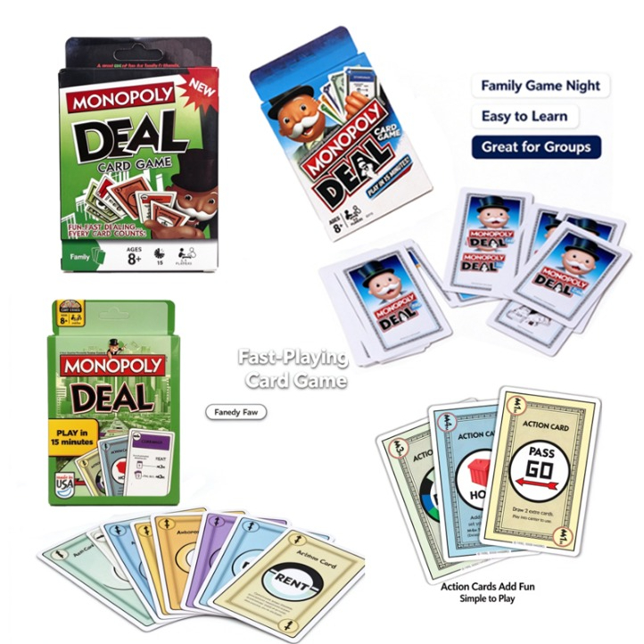 Hasbro Monopoly Deal 3 Styles  - Hasbro Game Monopoly review and price